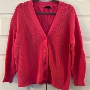 Women’s size 1X Talbots pink cardigan sweater. Like new!